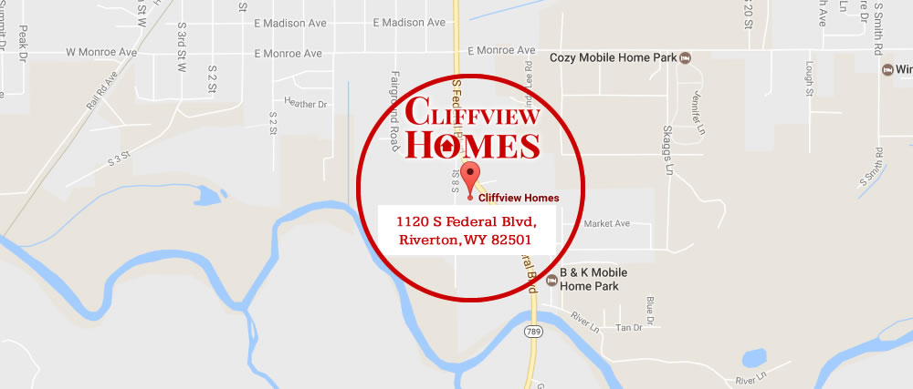Cliffview Homes Location in Riverton, Wyoming